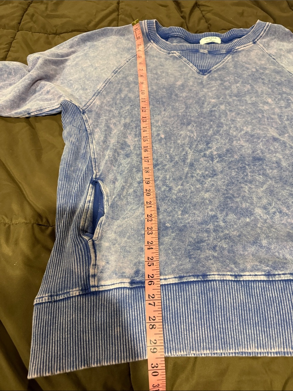 Zenana Outfitters Washed Lavender Pullover Sweatshirt - Picture 5 of 5